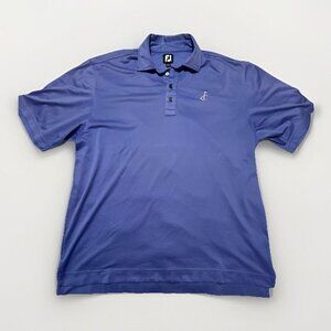 Footjoy Shirt Mens L Blue Golf Polo 4 Way Stretch FJ Breathable